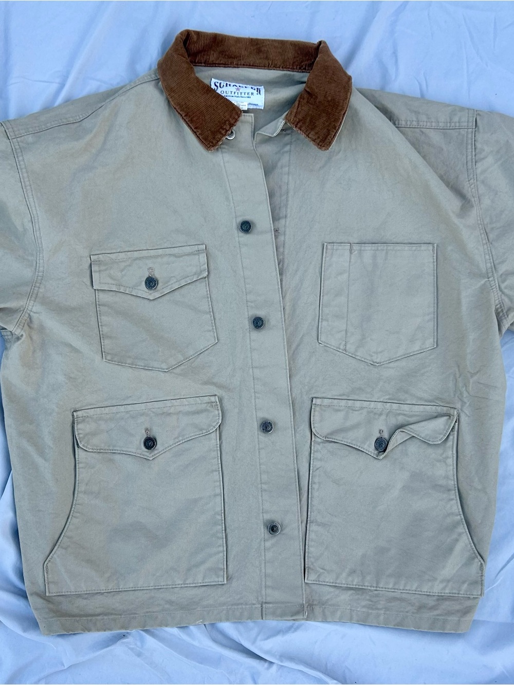 Schaefer Outfitter Canvas Utility Jacket with Brown Corduroy Collar